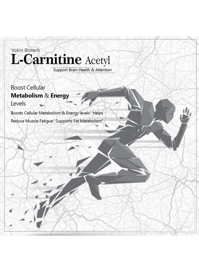 Vokin Biotech L-Carnitine Acetyl (ALCAR)- Support Brain Health- 500 mg - 90 Capsules - Image 5