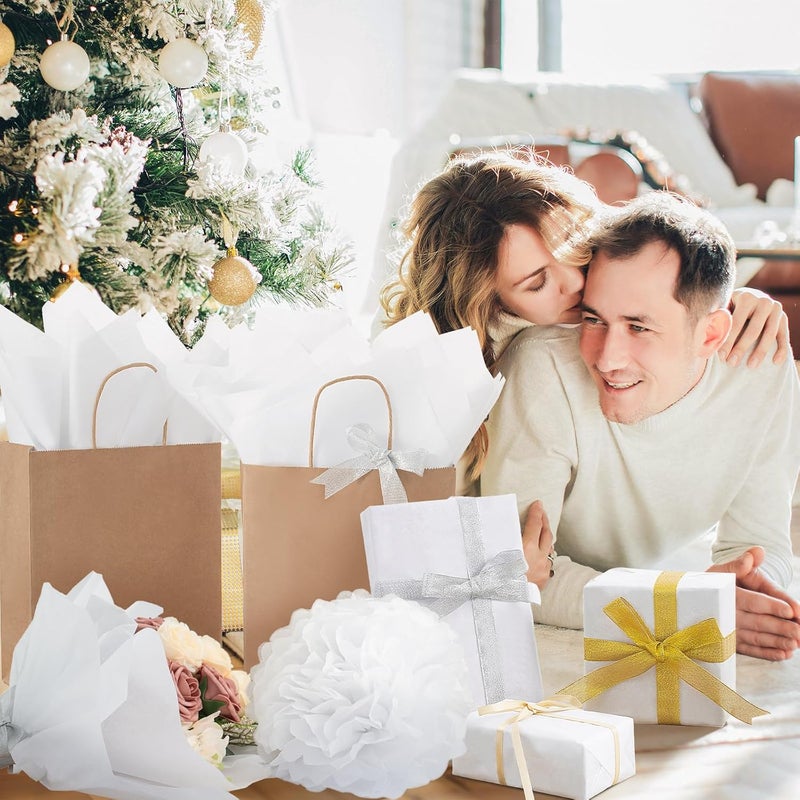 Simetufy White Tissue Paper for Gift Bags - 115 Sheets of 14 x 20 Inches Wrapping Paper - Image 2