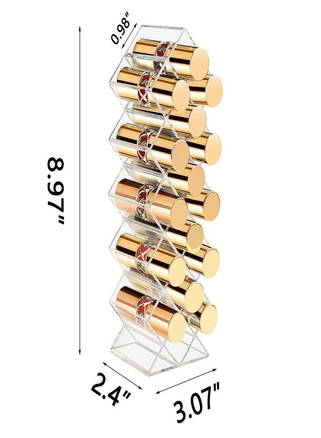 Tasybox Lipstick Organizer, Clear Acrylic Lipstick Holder 16 Spaces Lipgloss Organizers and Storage Case Display Stand - Image 3