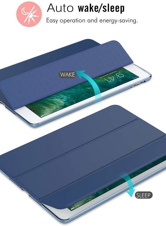 ProElite Smart Flip Case Cover for Apple iPad 10.2" 8th/7th Gen, Translucent & Hard Back, Dark Blue - Image 2