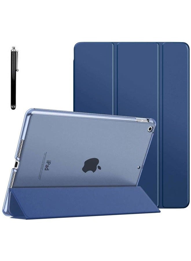 ProElite Smart Flip Case Cover for Apple iPad 10.2" 8th/7th Gen, Translucent & Hard Back, Dark Blue - Image 1