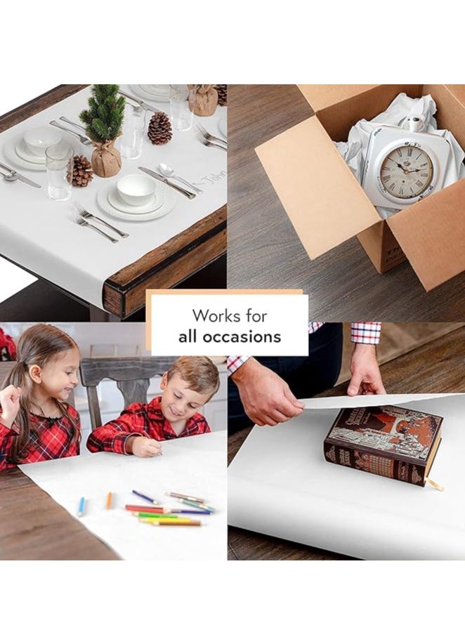 Terabyte Jumbo White Easel Drawing Paper Roll 44cm x 50meter 80gsm, Arts and Crafts Stand Rolls for Kids Students Paintings Plotter Drawings Tracings Gift Wrapping Table Cover Poster Butcher Papers  - Image 4