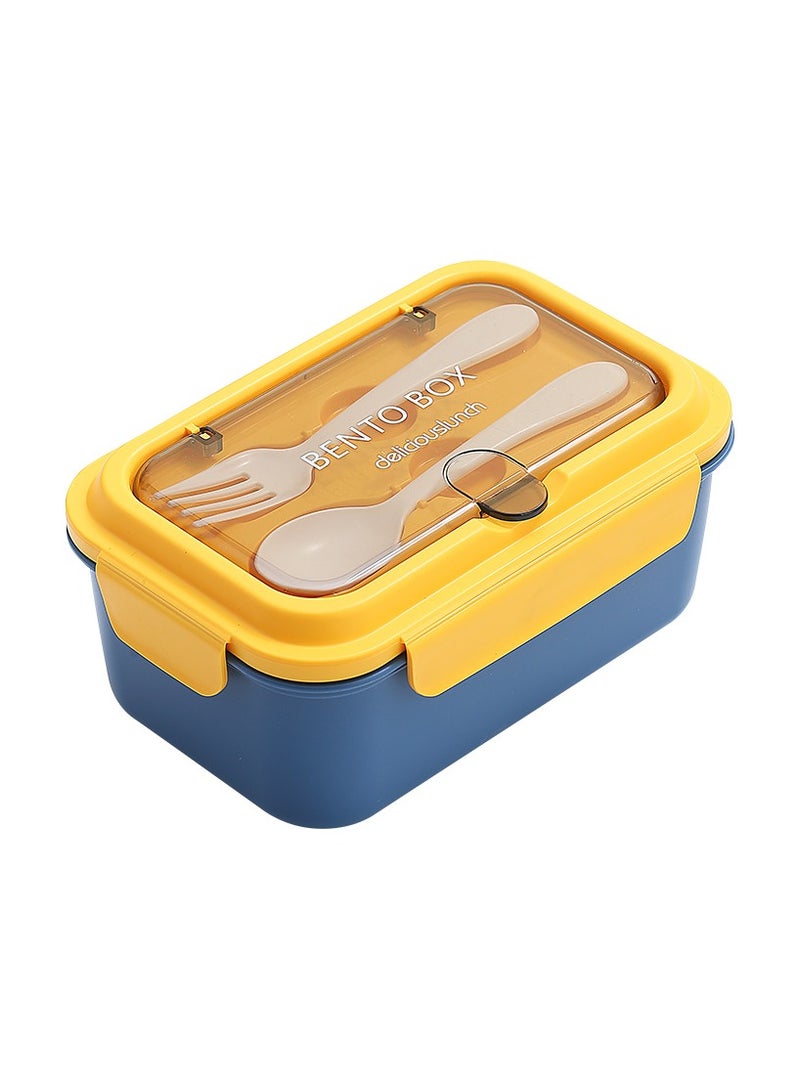 SUMAKA Lunch Box 800ml 2 Compartments Student Sealed Adult With Spoon And Fork Leak Proof Microwavable - Image 2