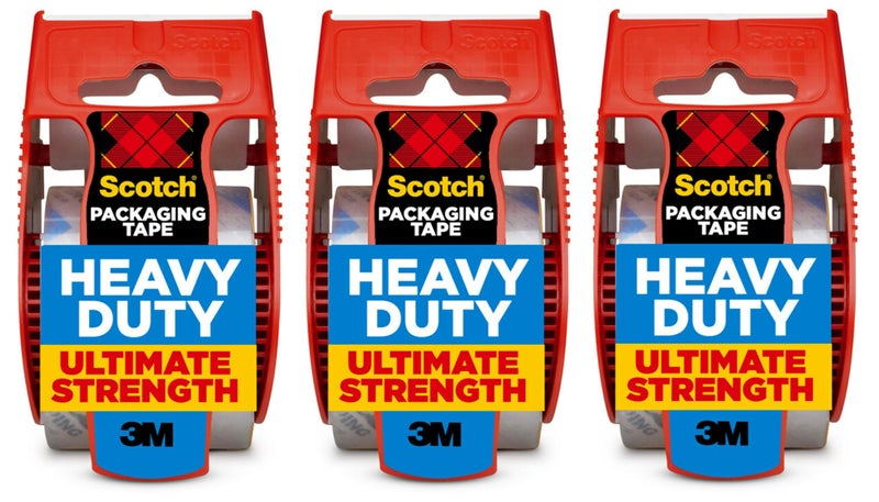 Scotch Heavy Duty Shipping Packaging Tape, 2 x 800 - Clear (3 Tapes) (1, Clear) - Image 1