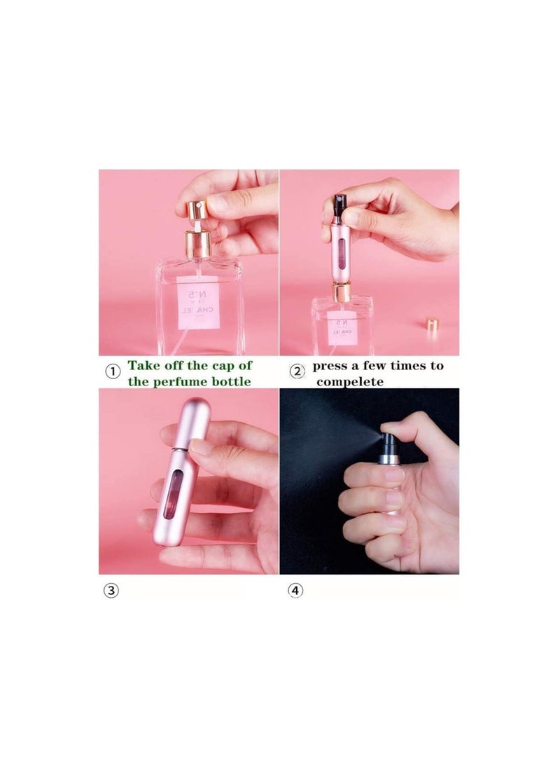 Mn 1Pieces Travel Perfume Refill Bottle 5ml Blue  - Image 4