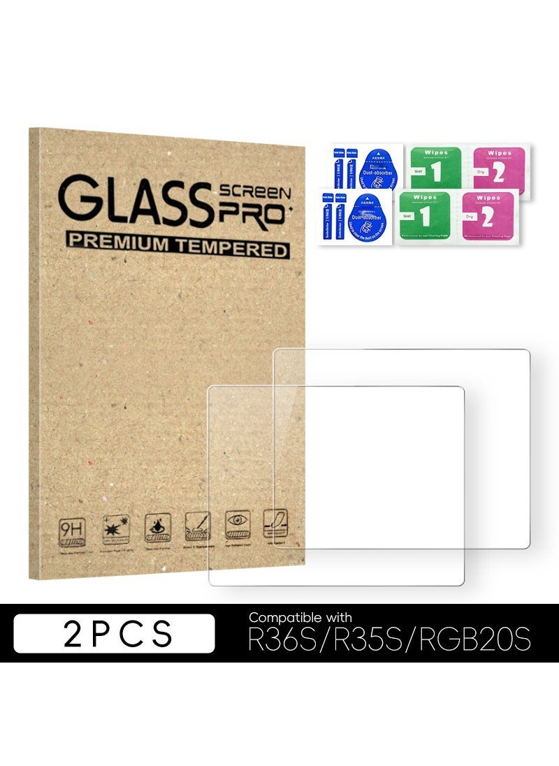 Generic - R36S Handheld Game Console Tempered Glass Screen Protector 3.5 Inch HD 2 pieces - Image 1