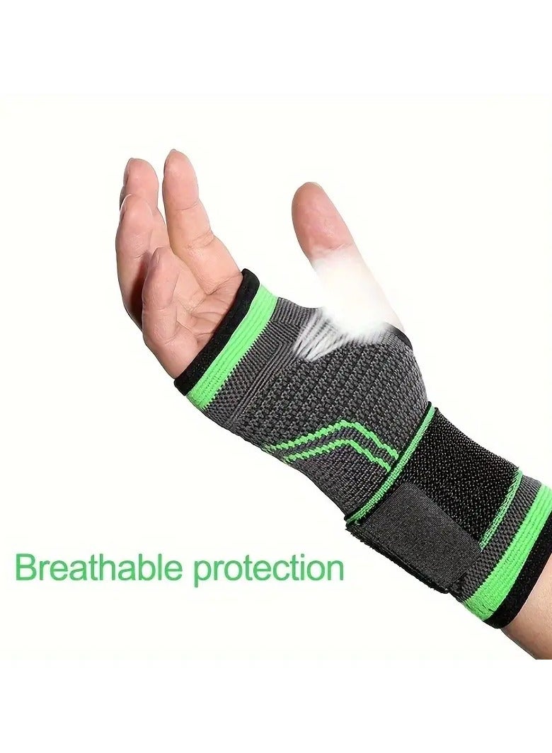 Goolsky 1pc Men's And Women's High Elasticity Knitted Wrist Guard, Breathable And Compression Wristband, Suitable For Fitness, Yoga, Palm Support - Image 5