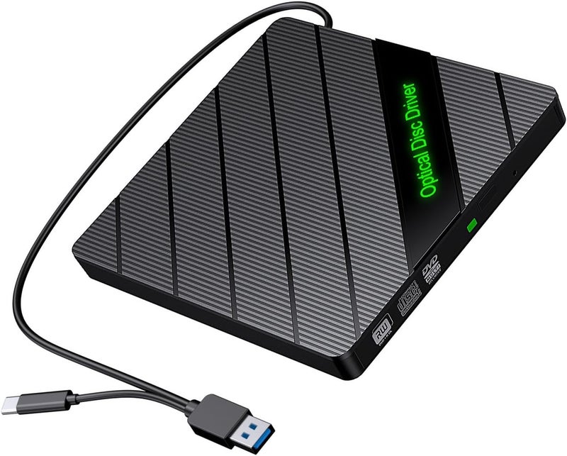 External Disc Drives for Laptop USB3.0 Type C Portable Disc Burners External Drives with Card Slot for Reader - Image 5