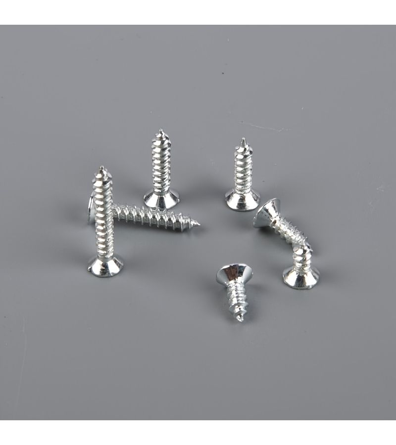 M2.5 X 6 Silver Self Tapping Screws 200 Pieces Flat Head Miniature Wood Screws Electronic Additions - Image 1