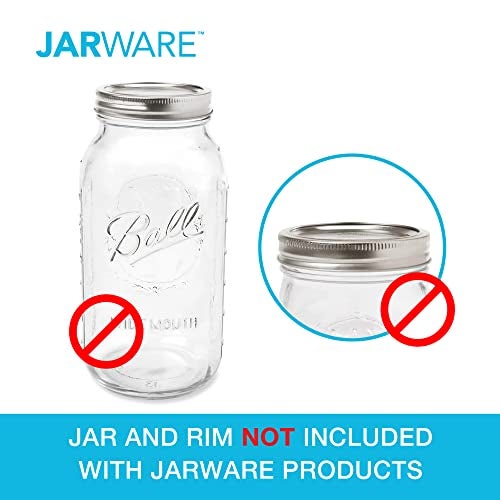 Jarware Stainless Steel Spice Shaker, Wide Mouth Mason Jar Spice Lid - Image 4