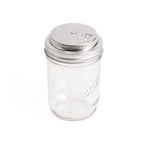 Jarware Stainless Steel Spice Shaker, Wide Mouth Mason Jar Spice Lid - Image 2