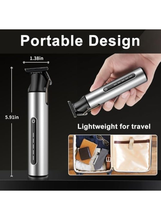 Professional Cordless Beard Trimmer for Men, USB Rechargeable Hair Clippers with T-Blade for Precise Zero Gap Cutting, Waterproof Electric Haircut Trimmer Kit with 4 Guide Combs, Men's Grooming Gift - Image 2
