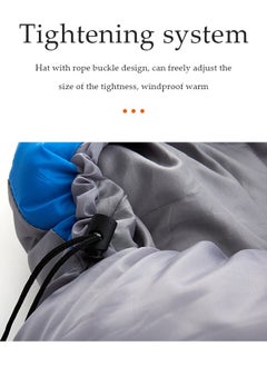 DUNISO Sleeping Bag,Hooded Single Sleeping Bag,Lightweight Outdoor Camping Equipment with Compression Sack Cotton Hollow Filled for Backpacking/Hiking/Naturehike/Camping/Mountaineering with Compression Sack(blue)  - Image 3