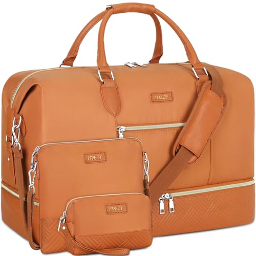 ITIEZY Weekender Bag for Women, Travel Duffel Bag Carry On Overnight Bag with Shoe Compartment Large Nylon Travel Weekend Tote Bag - Image 1