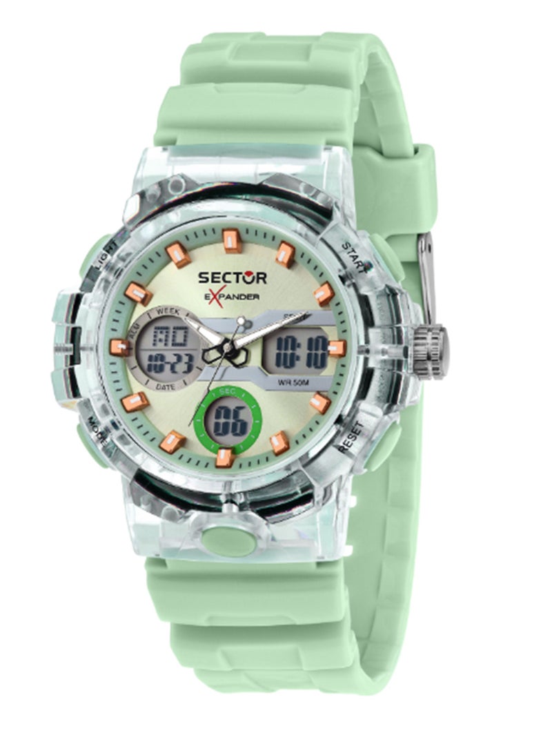 Sector EX-46 43MM DIGITAL GREEN DIAL GREEN ST - Image 1