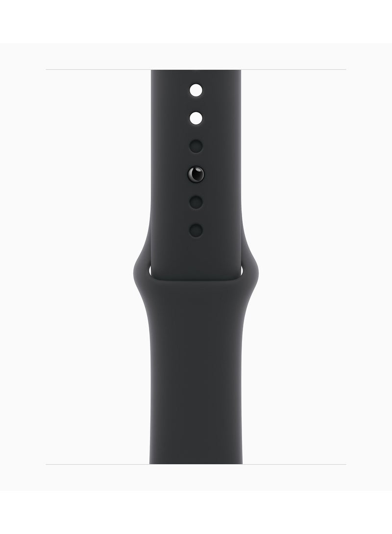 Apple Watch Series 10 GPS + Cellular 46mm Jet Black Aluminium Case With Black Sport Band - Image 3