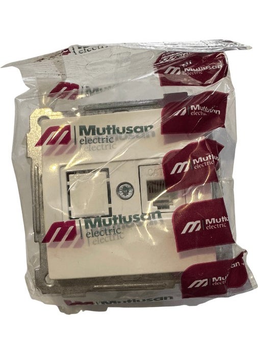 Mutlusan Telephone Socket Recessed White 21001250101 (Frameless)  - Image 1