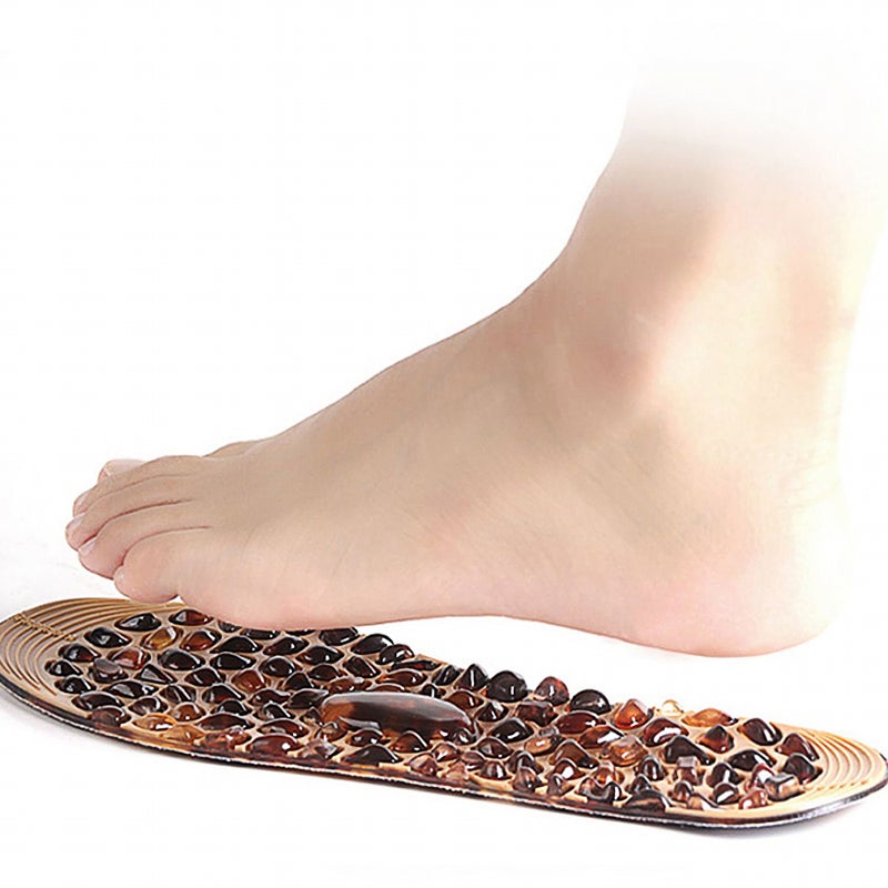 1 Pair Foot Insoles with Rubber Cobblestone Shape Comfortable Insoles - Image 2
