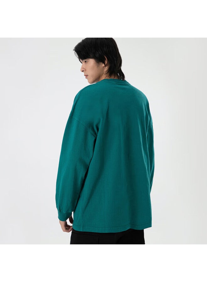 Markless Men's Autumn Winter Cotton Sweatshirt Sy Texture Casual Jacket Wyb3422m Autumn Wave Green Xxl - Image 3
