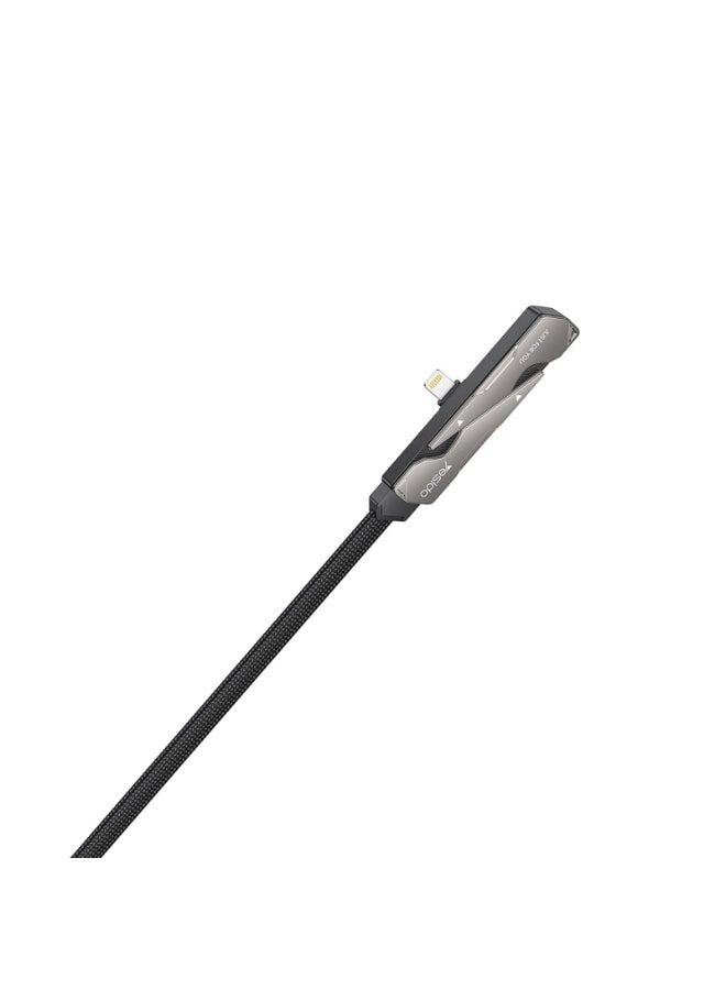 Yesido CA208 USB Type-C to Lightning Fast Charging Data Cable with Foldable Stand, Built-in smart chip,27W PD Fast Charge, 3A Output High-Speed Data Transfer 1.2M Braided Cable - Image 2