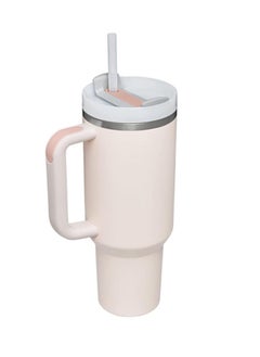 Quencher H2.0 FlowState Stainless Steel Vacuum Insulated Tumbler with Lid and Straw for Water, Iced Tea or Coffee, Smoothie and More, Rose Quartz, 40 oz