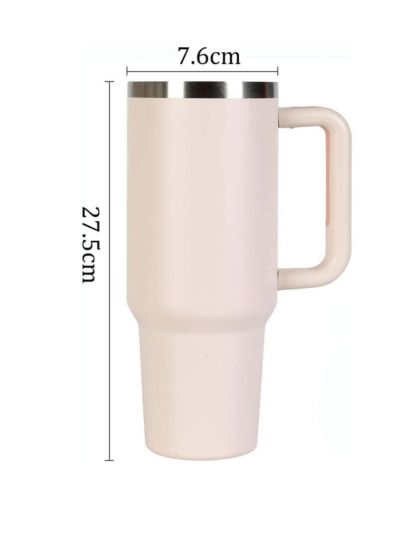 Stanley - Quencher H2.0 FlowState Stainless Steel Vacuum Insulated Tumbler with Lid and Straw for Water, Iced Tea or Coffee, Smoothie and More, Rose Quartz, 40 oz - Image 1