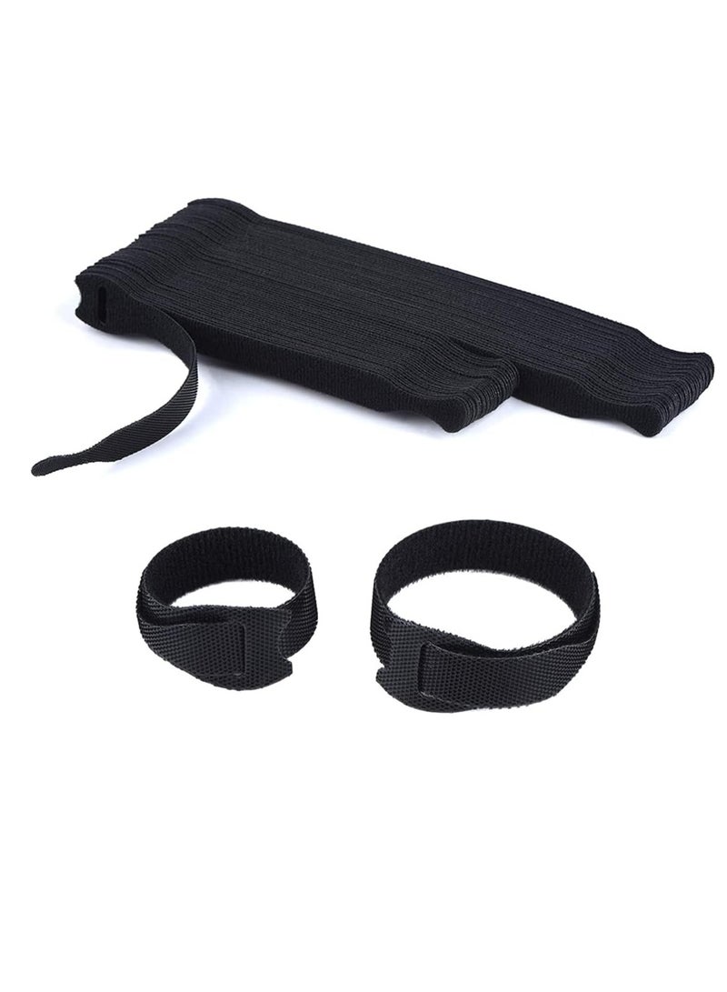 KASTWAVE Cable Tie 60Pcs Black Reusables Premium Nylon Adjustable Wire Ties Cable Straps For Cord Management And Desk Or Office Organization 6 Inch And 8 Inch 30Pcs 6 Inch And 30Pcs 8 Inch - Image 1