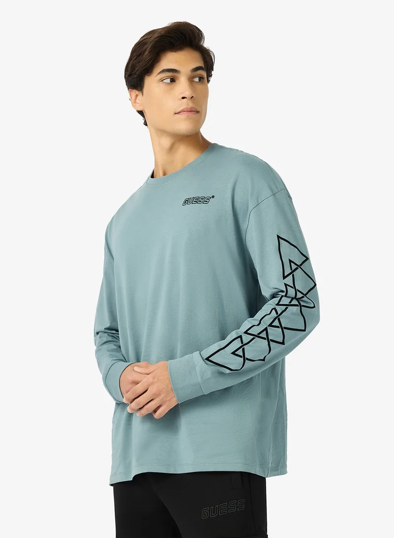 GUESS Kitaro Crew Neck Long Sleeve T-Shirt