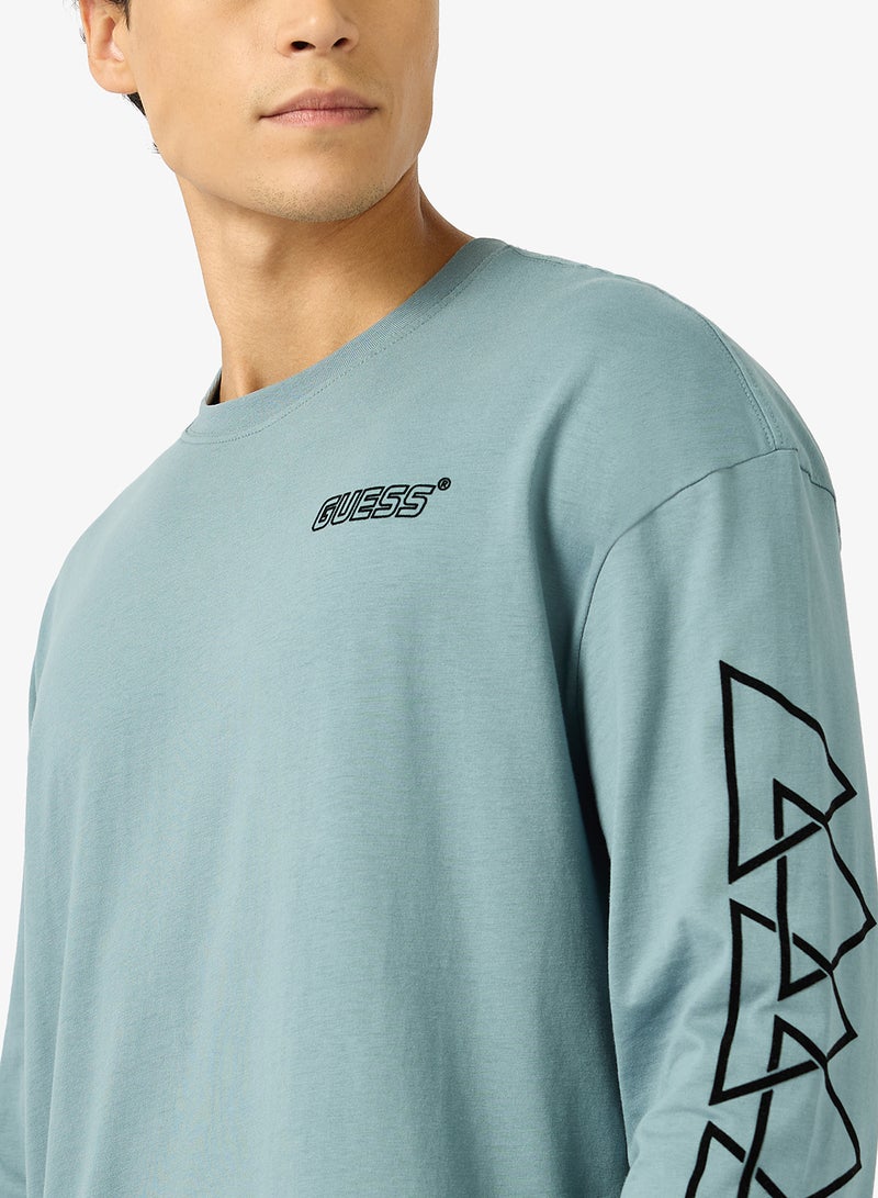 جس تيشيرت كيتارو بأكمام طويلة وياقة دائرية - Image 3