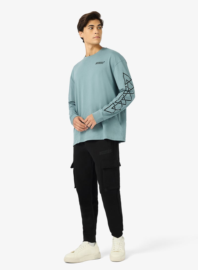 جس تيشيرت كيتارو بأكمام طويلة وياقة دائرية - Image 4