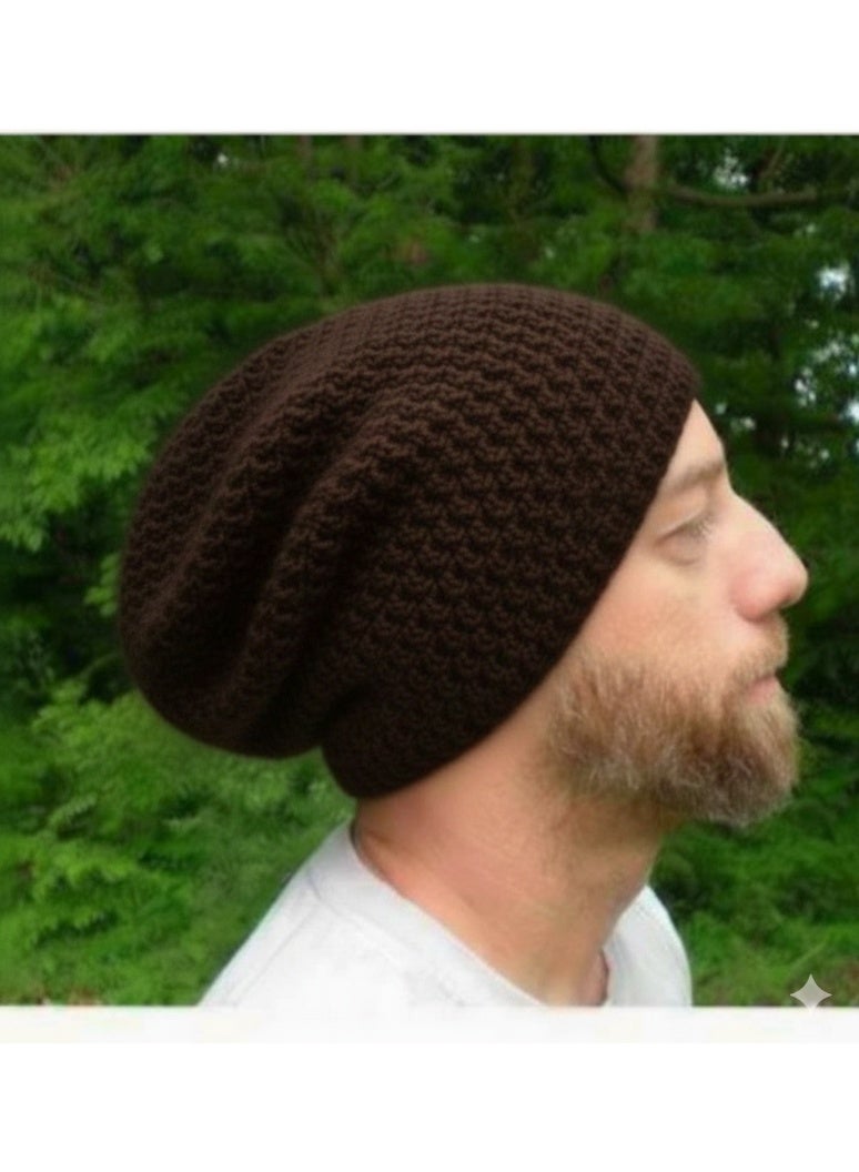 Men's handmade winter ice cap