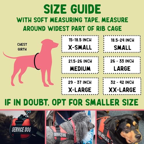 Pelto ESA Dog Vest + ID Tag + 50 ADA Information Cards - Emotional Support Dog Harness in Sizes X Small to XX-Large Metal Dog Tag Durable Clip Service Dog Information Cards - Image 2