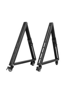 XiuWoo Low Height Mobile TV Stand for 32 to 65 inch Flat Curved Screens, LED LCD, Adjustable Floor Monitor Cart, Rolling TV Mount with Wheels  - Image 4