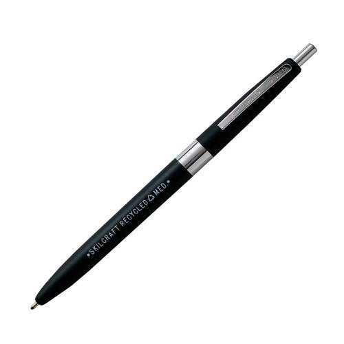 Skilcraft 7520013861604 Recycled Ball Point Pen, Medium Point, Black Ink, 12-Pack - Image 4