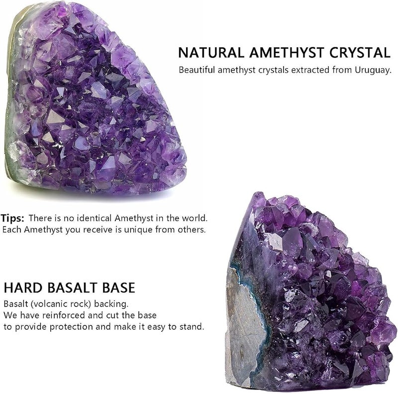 jaffiust Crystal, 650-700 Gram Amethyst Geode Raw Natural Stone - Image 3