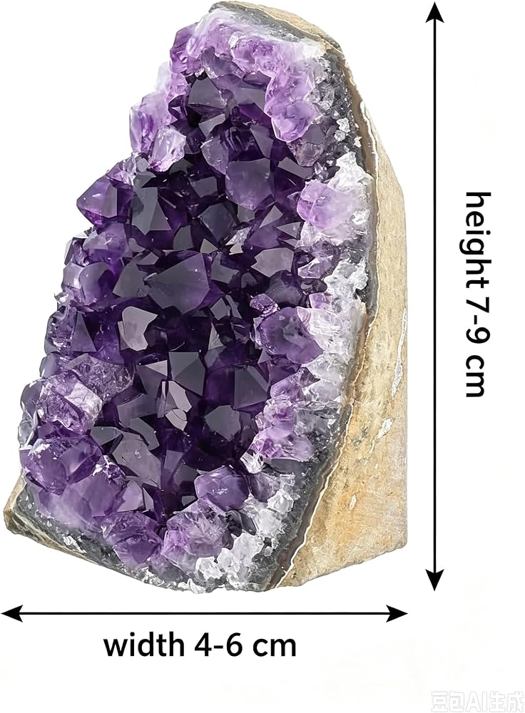 jaffiust Crystal, 650-700 Gram Amethyst Geode Raw Natural Stone - Image 2