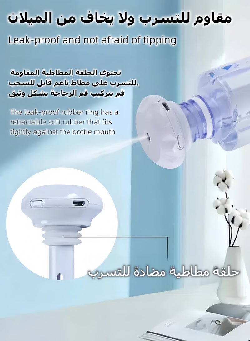 مرطب هواء صغير محمول مع وظيفة الإضاءة الليلية، تنوع الحاويات، إيقاف التشغيل التلقائي، مرطب صغير سهل الاستخدام للسفر، ترطيب في أي وقت - Image 4