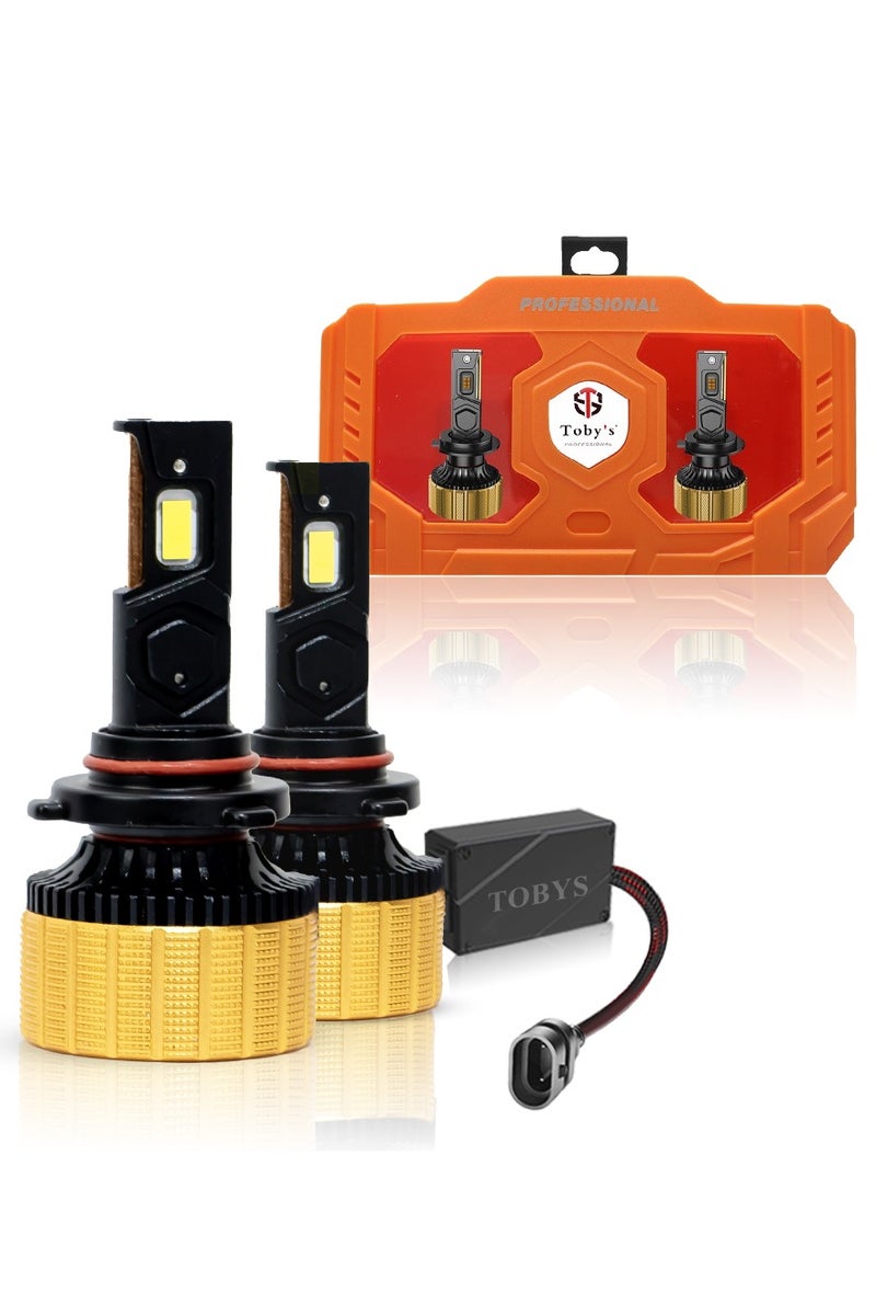 Toby's Toby’s EC60 9005/9006 120W LED Headlights – 12,000LM Ultra Bright, IP65  Waterproof, Flicker-Free, Can-Bus Ready with Aviation Aluminum Cooling & Flicker-Free Driving Light Upgrade  - Image 1