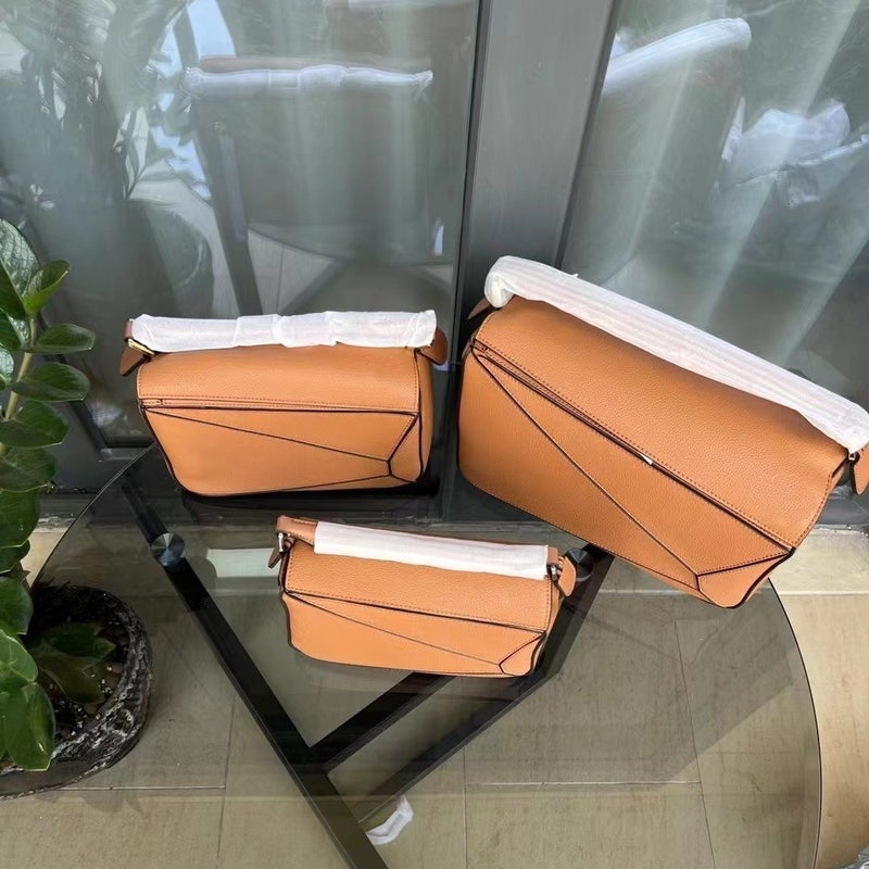 Genuine Lozuojia Geometric Bag 2025 Bag Light Luxury Niche First Layer Cowhide Patchwork Pillow Bag Hand-Held Crossbody Women'S Bag - Image 4