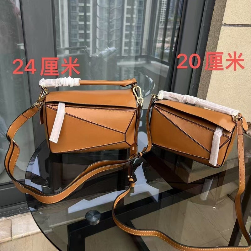 Genuine Lozuojia Geometric Bag 2025 Bag Light Luxury Niche First Layer Cowhide Patchwork Pillow Bag Hand-Held Crossbody Women'S Bag - Image 5