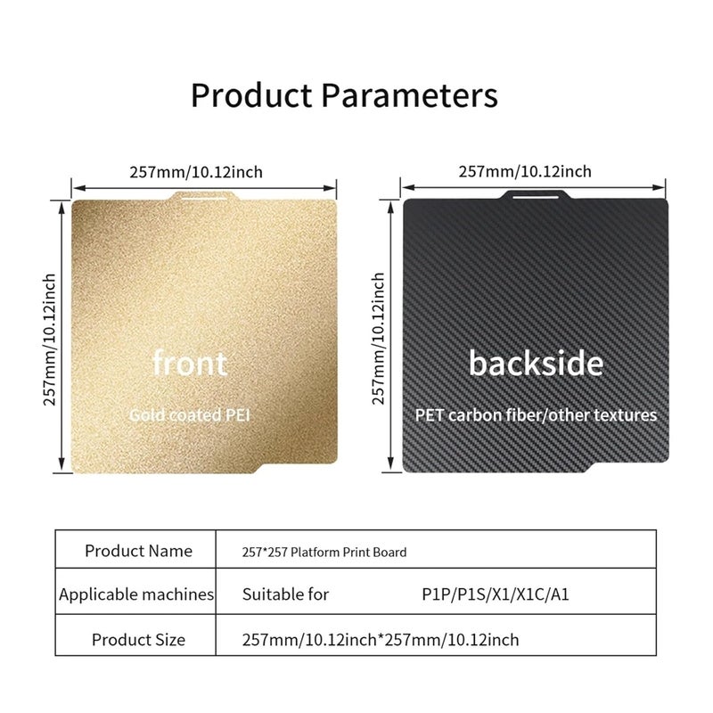 Octagram Color Spring Steel PEI Build Plate For Bambu Lab P1S P1P X1 X1C Upgrades - Image 3