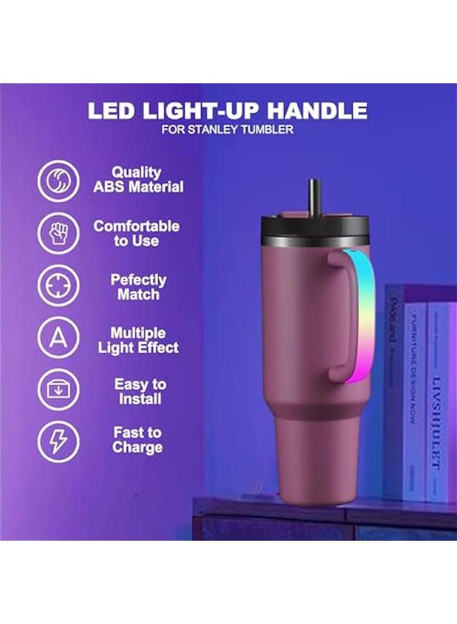 Arabest LED Light Up Handle Compatible with Stanley 40oz/30oz, Glow Tumbler Handle for Stanley Accessories Use for Outdoor, Party, Home-2pcs  - Image 4