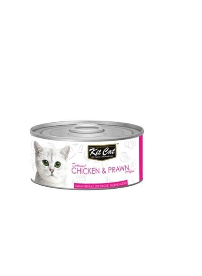 Kit Cat Grain Free Chicken & Prawn Topper Wet Cat Food - Image 1