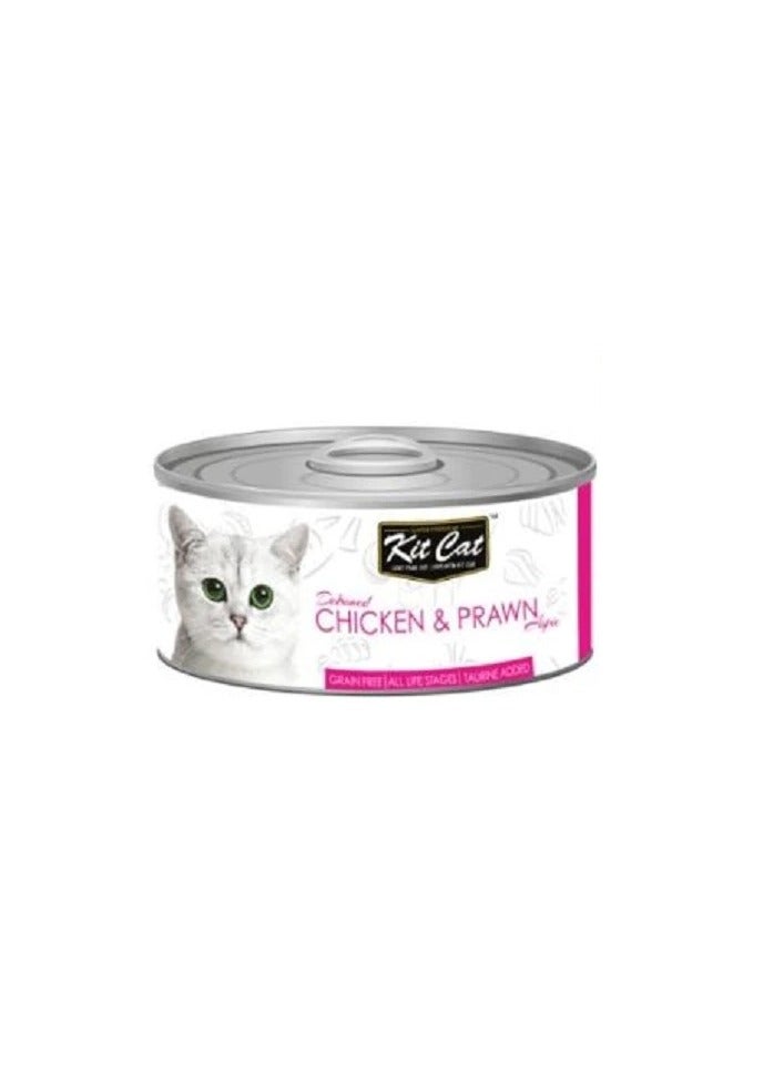 Kit Cat Grain Free Chicken & Prawn Topper Wet Cat Food - Image 2
