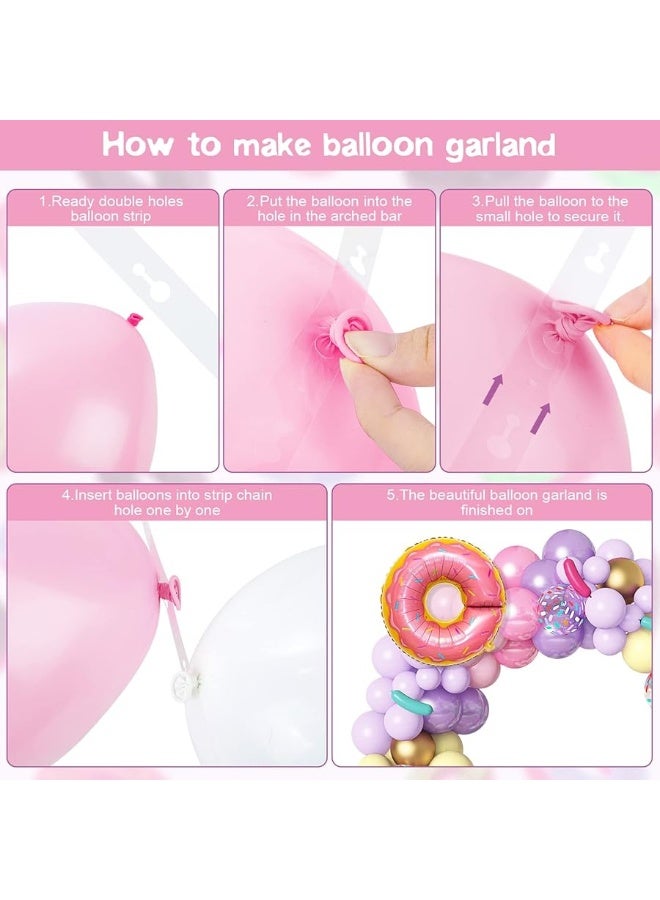 Amandir 139pcs Pastel Donut Balloon Garland Arch Kit, Donut Sweet One Birthday Party Decorations Pink Sprinkles Confetti Ice Cream Foil Balloons for Donut Grow Up Baby Shower Two Sweet Party Supplies - Image 5