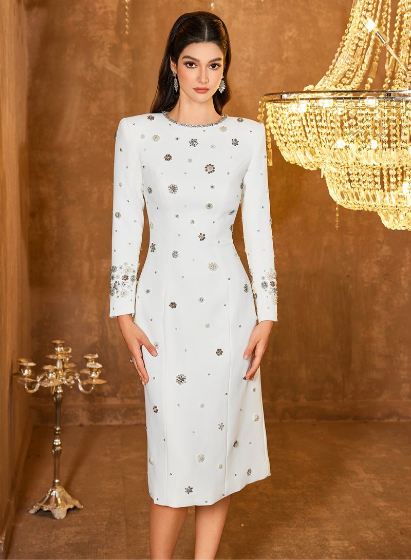Madam Uniq Embellished Sheath Dress - Image 1
