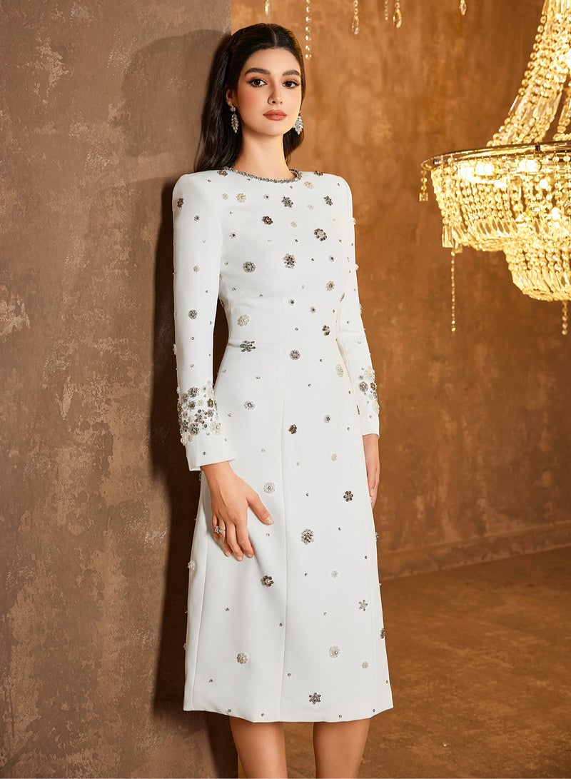 Madam Uniq Embellished Sheath Dress - Image 3