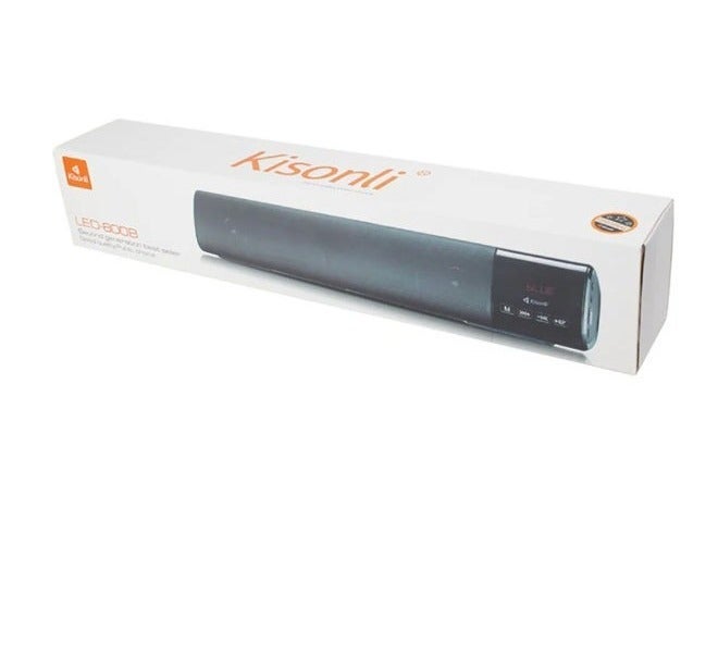 Kisonli LED  Stereo Speaker, Stereo Sound, Wireless Bluetooth Speaker, Support Aux/USB/Memory Card/Radio, Built-in Microphone for Answering Calls Through It - Image 3