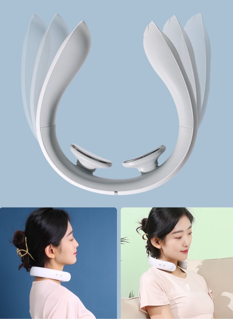 general Smart Neck Massager with Heat, Cordless Massage for Neck, Electric Pulse Massager for Pain Relief with 6 Modes 16 Levels, Remote Control, Voice Prompt, Lightweight for Office, Auto Shut Off - Image 4