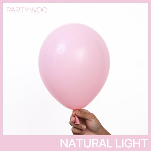 PartyWoo Light Pink Balloons 100 pcs Different Sizes of 36 18 12 10 5 Inch Pastel Baby Pale Pink Balloon Arch Kit Garland for Baby Shower Valentine's Day Princess Birthday Party Decorations Pink-Y48 - Image 2